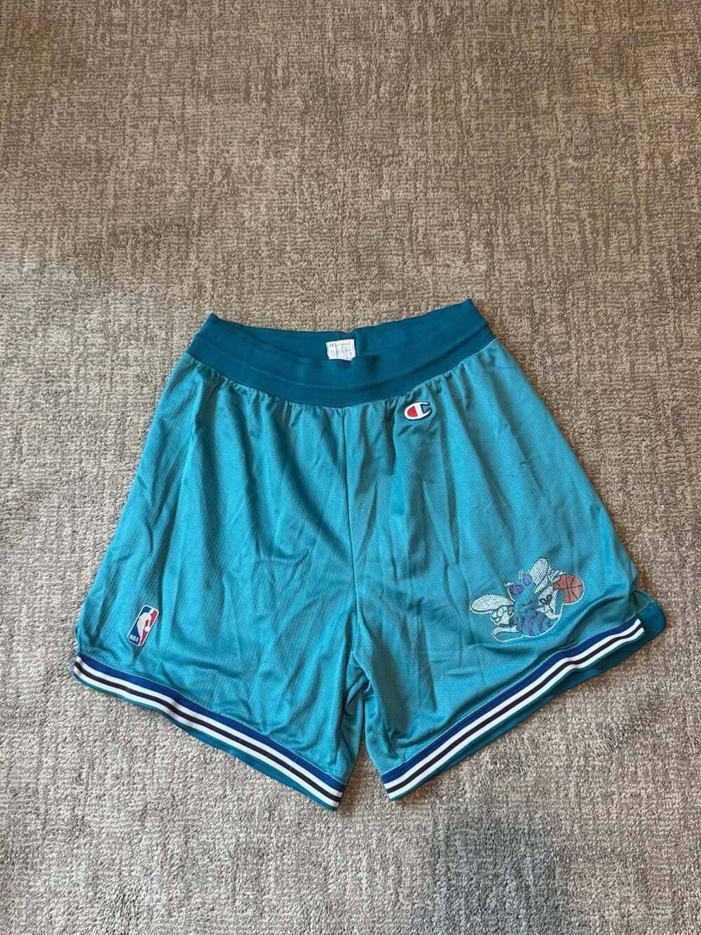 Vintage Champion Charlotte Hornets NBA Basketball Shorts Size L